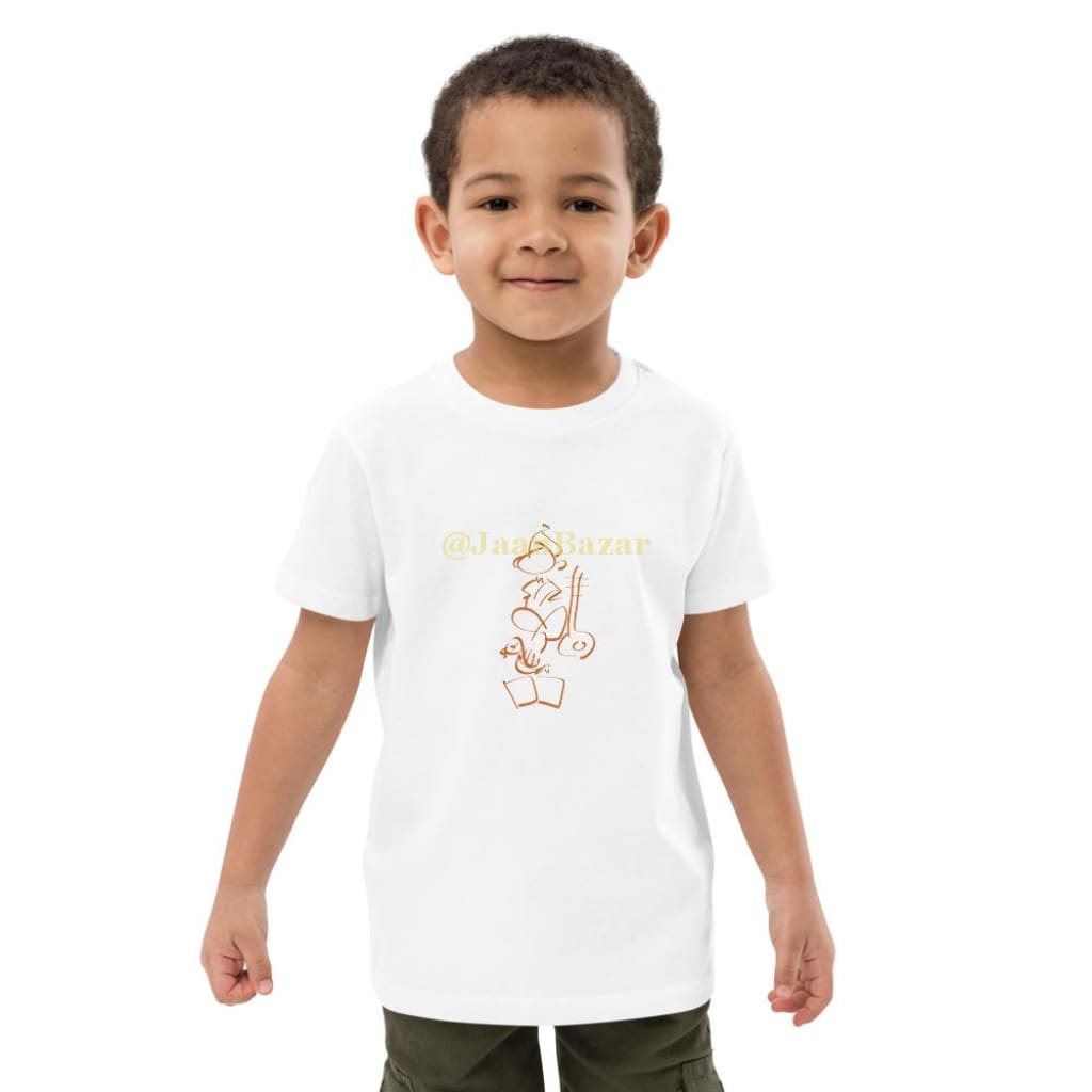 Goddess Sarasvati Organic Cotton Kids T-Shirt 3-4